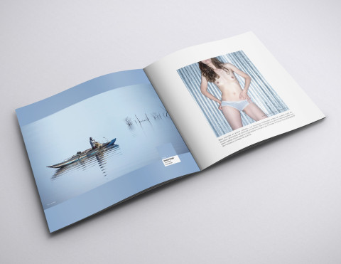 page intérieure de l' édition et réalisation de la brochure des couleurs de l'air du temps par le photographe fred bourcier